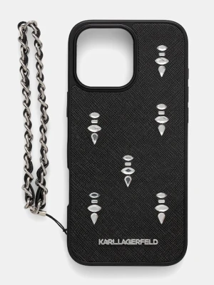 Karl Lagerfeld etui na telefon iPhone 16 Pro Max kolor czarny KLHCP16XPSADJSK