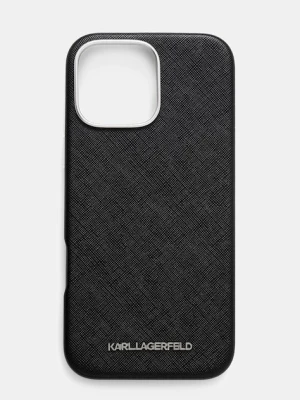 Karl Lagerfeld etui na telefon iPhone 16 Pro Max kolor czarny KLHMP16XPSAFWMCK