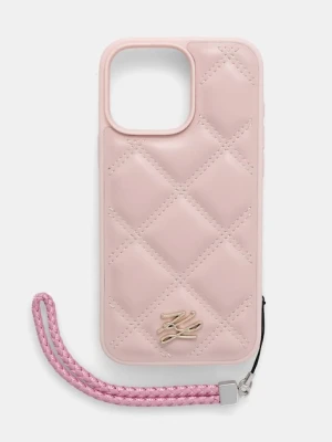 Karl Lagerfeld etui na telefon iPhone 16 Pro Max kolor różowy KLHCP16XPSQSKLSMSP