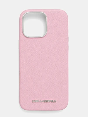 Karl Lagerfeld etui na telefon iPhone 16 Pro Max kolor różowy KLHMP16XPSAFWMCP