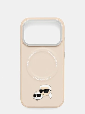 Karl Lagerfeld etui na telefon iPhone 17 Pro kolor beżowy KLHMP17LPSMLRKCE