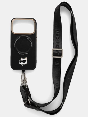 Karl Lagerfeld etui na telefon iPhone 17 Pro kolor czarny KLHMP17LPCRLRCHK