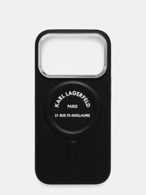 Karl Lagerfeld etui na telefon iPhone 17 Pro kolor czarny KLHMP17LPSKRSGEK
