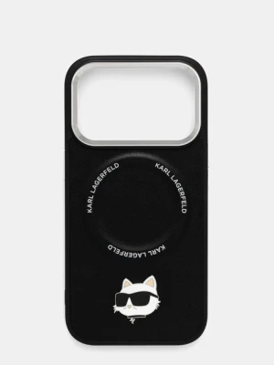 Zdjęcie produktu Karl Lagerfeld etui na telefon iPhone 17 Pro kolor czarny KLHMP17LPSMLRCHK