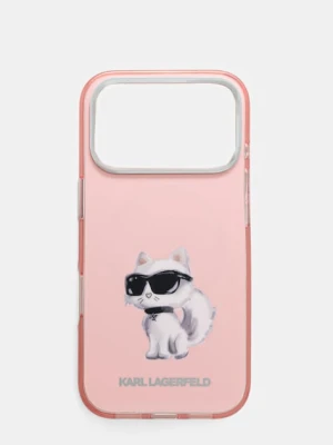 Karl Lagerfeld etui na telefon iPhone 17 Pro kolor różowy KLHMP17LHMCHAQOP