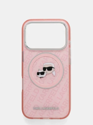 Karl Lagerfeld etui na telefon iPhone 17 Pro kolor różowy KLHMP17LHMKBKCHOP