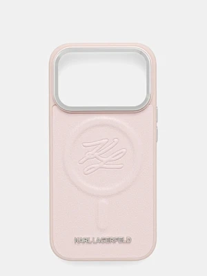Karl Lagerfeld etui na telefon iPhone 17 Pro kolor różowy KLHMP17LPGFKLRDP
