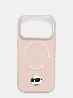 Karl Lagerfeld etui na telefon iPhone 17 Pro kolor różowy KLHMP17LPSMLRCHP