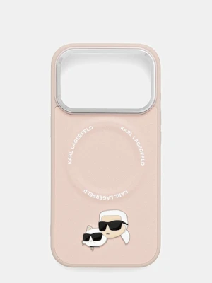 Karl Lagerfeld etui na telefon iPhone 17 Pro kolor różowy KLHMP17LPSMLRKCP