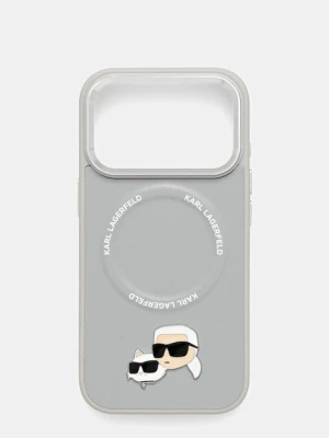 Karl Lagerfeld etui na telefon iPhone 17 Pro kolor szary KLHMP17LPSMLRKCG