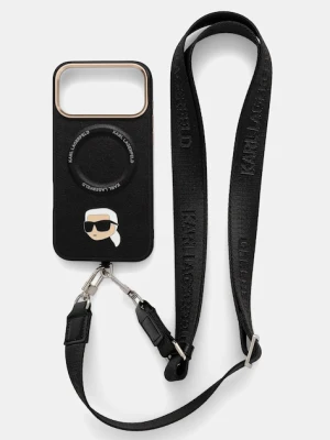 Karl Lagerfeld etui na telefon iPhone 17 Pro Max kolor czarny KLHMP17XPCRLRKLK