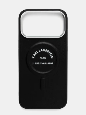 Zdjęcie produktu Karl Lagerfeld etui na telefon iPhone 17 Pro Max kolor czarny KLHMP17XPSKRSGEK