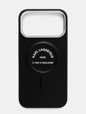Karl Lagerfeld etui na telefon iPhone 17 Pro Max kolor czarny KLHMP17XPSKRSGEK