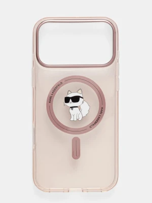 Karl Lagerfeld etui na telefon iPhone 17 Pro Max kolor różowy KLHMP17XHFCCNOP