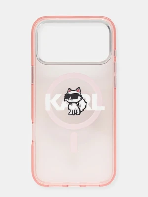 Karl Lagerfeld etui na telefon iPhone 17 Pro Max kolor różowy KLHMP17XHGCHGKBP