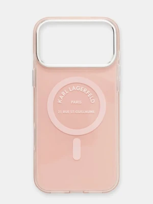 Karl Lagerfeld etui na telefon iPhone 17 Pro Max kolor różowy KLHMP17XHKRSGPP