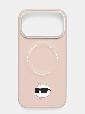 Karl Lagerfeld etui na telefon iPhone 17 Pro Max kolor różowy KLHMP17XPSMLRCHP