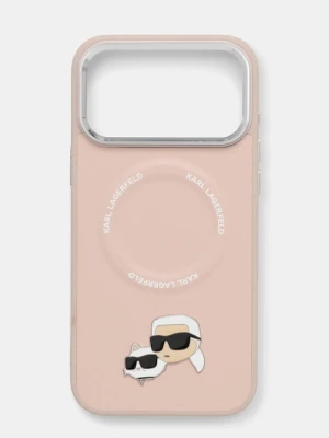 Karl Lagerfeld etui na telefon iPhone 17 Pro Max kolor różowy KLHMP17XPSMLRKCP