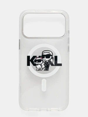 Karl Lagerfeld etui na telefon iPhone 17 Pro Max kolor srebrny KLHMP17XHGKCGKBT