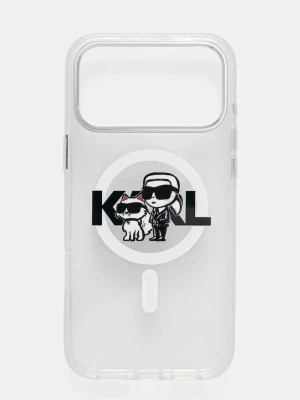 Karl Lagerfeld etui na telefon iPhone 17 Pro Max srebrny