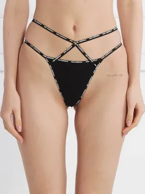 Karl Lagerfeld Figi brazylijskie mini logo strappy brief