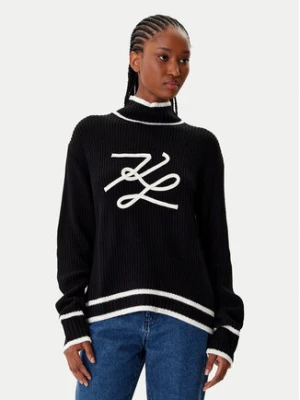 KARL LAGERFELD Golf A4W18051 Czarny Regular Fit