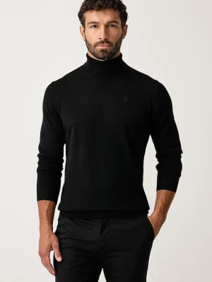 Karl Lagerfeld golf męski wełniany czarny