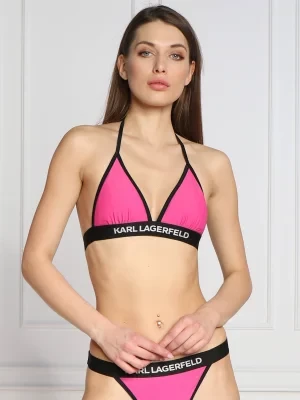 Karl Lagerfeld Góra od bikini triangle w/ logo elastic