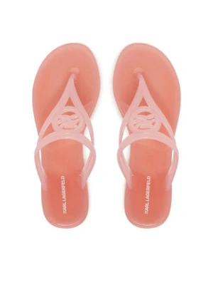 KARL LAGERFELD Japonki Jelly Thong KL80007A Różowy