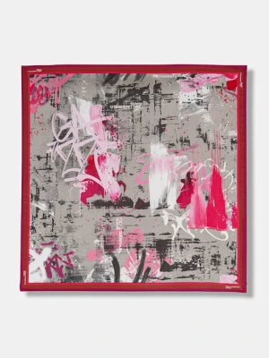 Karl Lagerfeld Jeans apaszka damska kolor różowy wzorzysta B1W33068