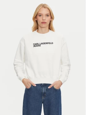 Karl Lagerfeld Jeans Bluza 246J1809 Biały Regular Fit