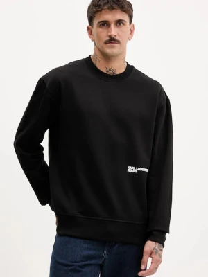 Karl Lagerfeld Jeans bluza bawełniana męska kolor czarny z nadrukiem A4M20014