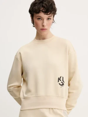 Karl Lagerfeld Jeans bluza damska kolor beżowy z nadrukiem A2W20052