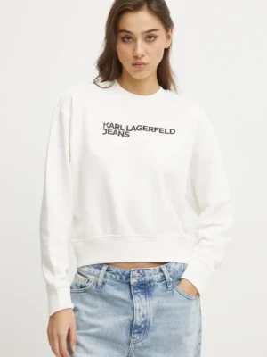 Karl Lagerfeld Jeans bluza damska kolor biały z nadrukiem A1W20005