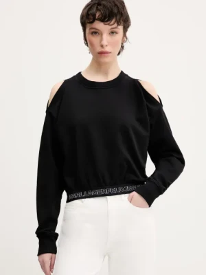 Karl Lagerfeld Jeans bluza damska kolor czarny gładka A2W20062
