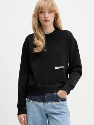Karl Lagerfeld Jeans bluza damska kolor czarny z nadrukiem A4W20003