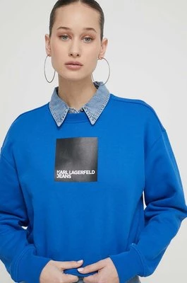 Karl Lagerfeld Jeans bluza damska kolor granatowy z nadrukiem