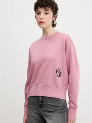 Karl Lagerfeld Jeans bluza damska kolor różowy z nadrukiem A2W20052