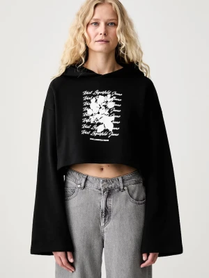 Karl Lagerfeld Jeans bluza z kapturem damska bawełniana czarny