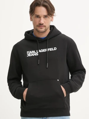 Zdjęcie produktu Karl Lagerfeld Jeans bluza z kapturem męska z bawełną