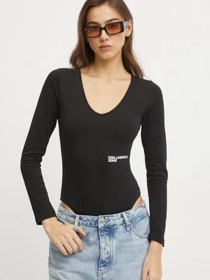 Zdjęcie produktu Karl Lagerfeld Jeans body damskie kolor czarny A1W17007