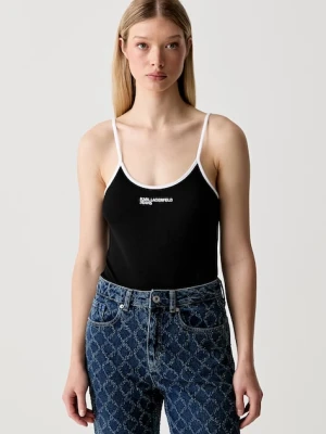 Karl Lagerfeld Jeans body damskie z bawełną czarny