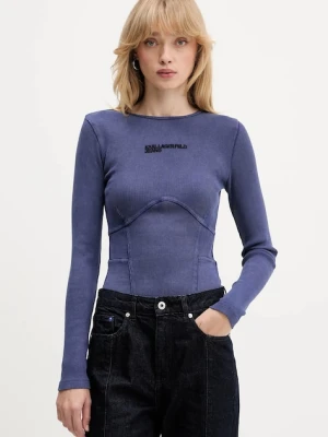 Karl Lagerfeld Jeans body kolor fioletowy A4W17013
