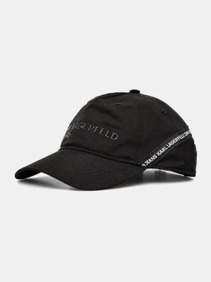 Karl Lagerfeld Jeans czapka z daszkiem czarny