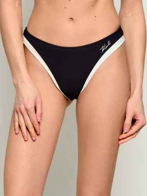 Karl Lagerfeld Jeans Dół od bikini Signature Cheeky czarny