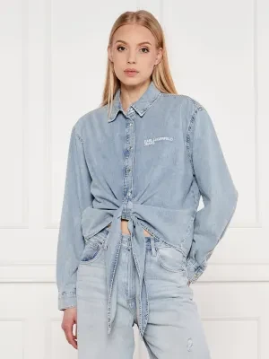 Karl Lagerfeld Jeans Jeansowa koszula | Cropped Fit