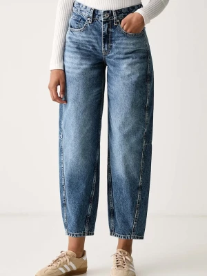 Karl Lagerfeld Jeans jeansy barrel damskie niebieski
