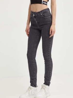 Karl Lagerfeld Jeans jeansy damskie kolor szary 245J1102