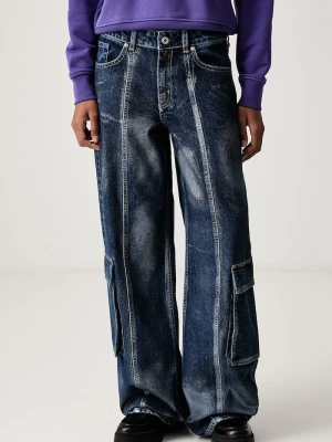 Karl Lagerfeld Jeans jeansy relaxed fit damskie granatowy