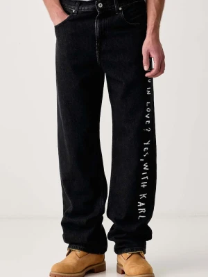Karl Lagerfeld Jeans jeansy relaxed fit męskie x Pietro Terzini czarny